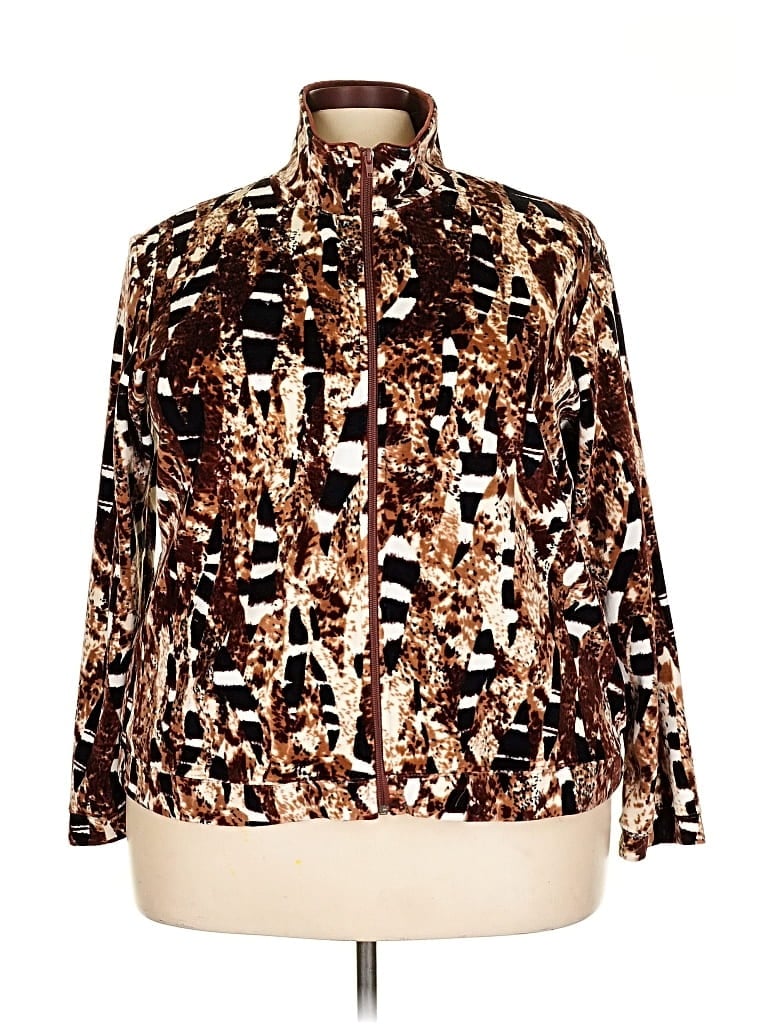 Pre-owned Kaktus Cardigan Sweater In Brown