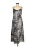 Calvin Klein Animal Print Silver Black Cocktail Dress Size 8 - photo 1