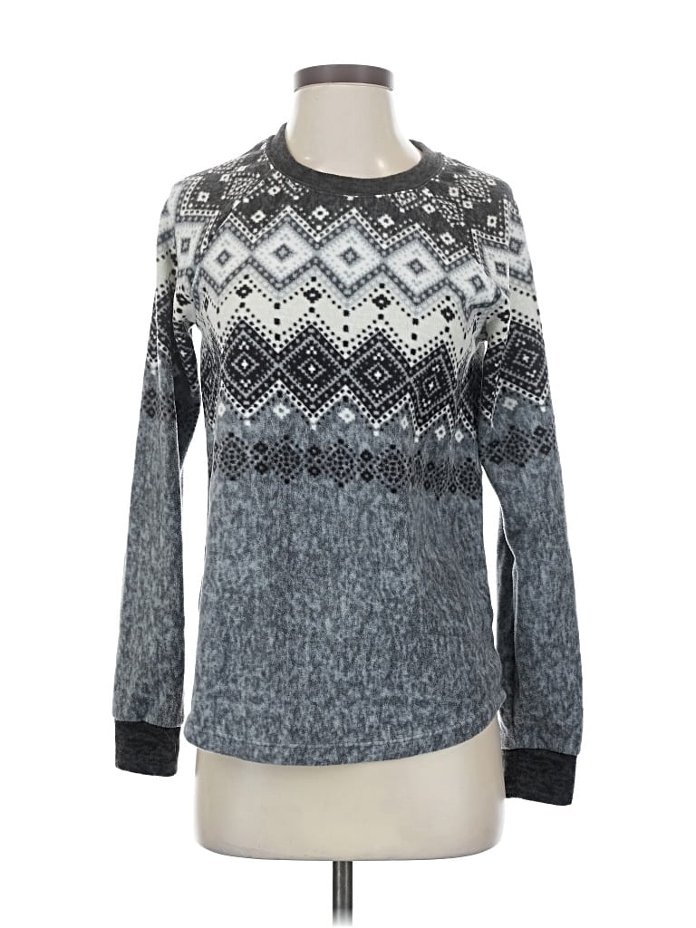 Pre-owned Cuddl Duds Pullover Sweater In Gray