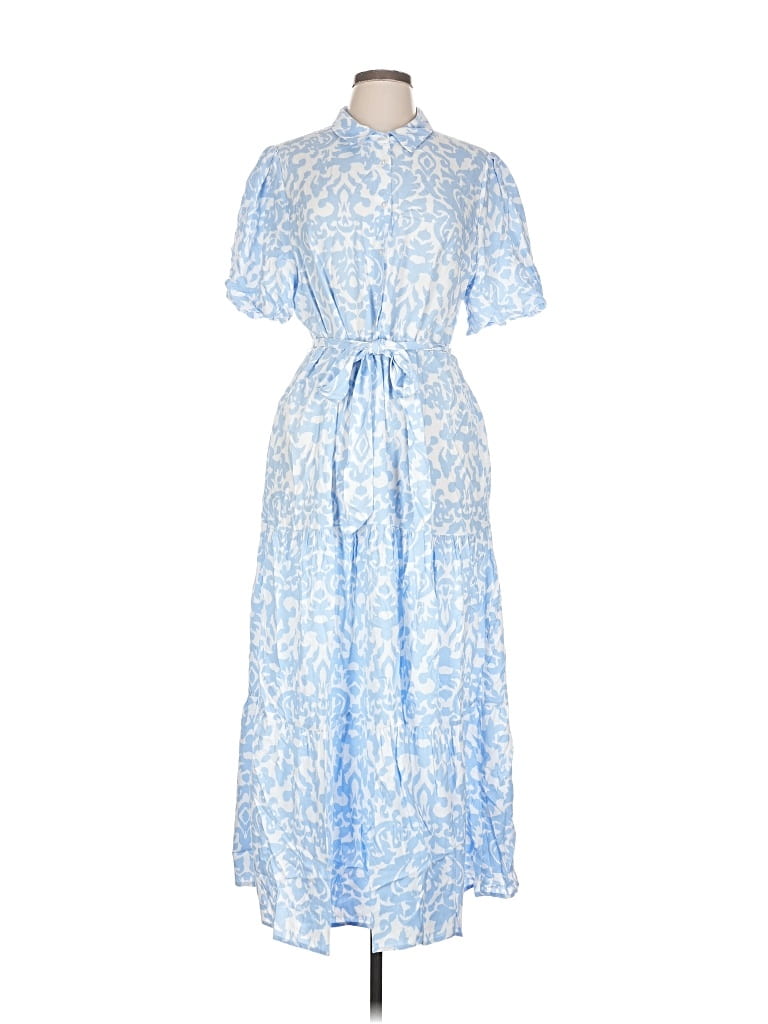 Pre-owned Johnston & Murphy Casual Dress In Blue