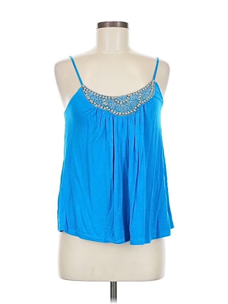 Pre-owned Candies Candie's Tank Top Blue Halter Neckline Tops