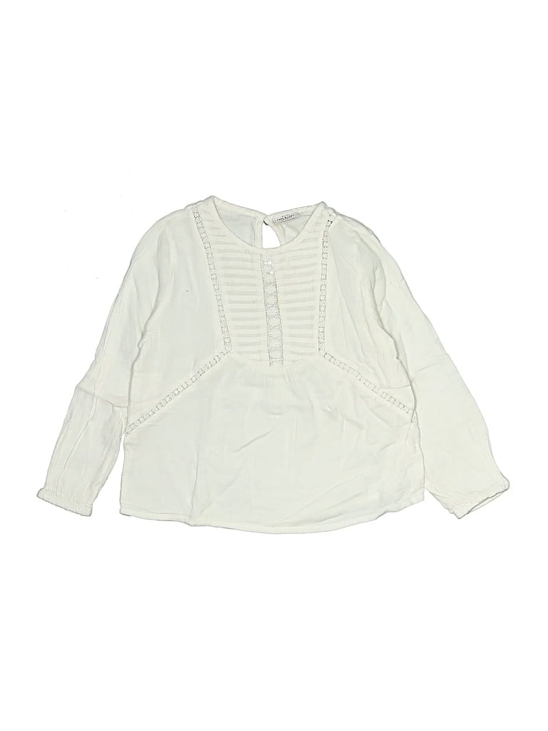 Pre-owned Tape A Loeil Kids' Long Sleeve Blouse In White