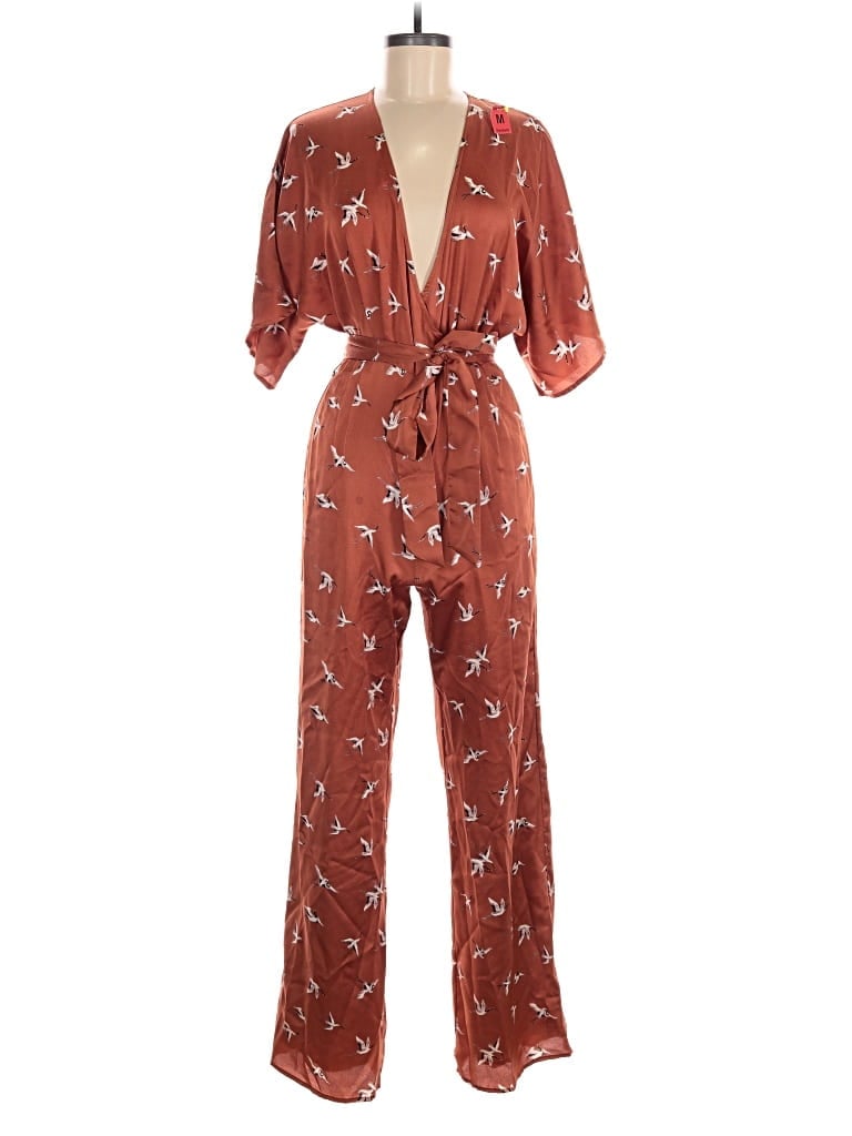 Pre-owned Honey Belle Jumpsuit In Burgundy