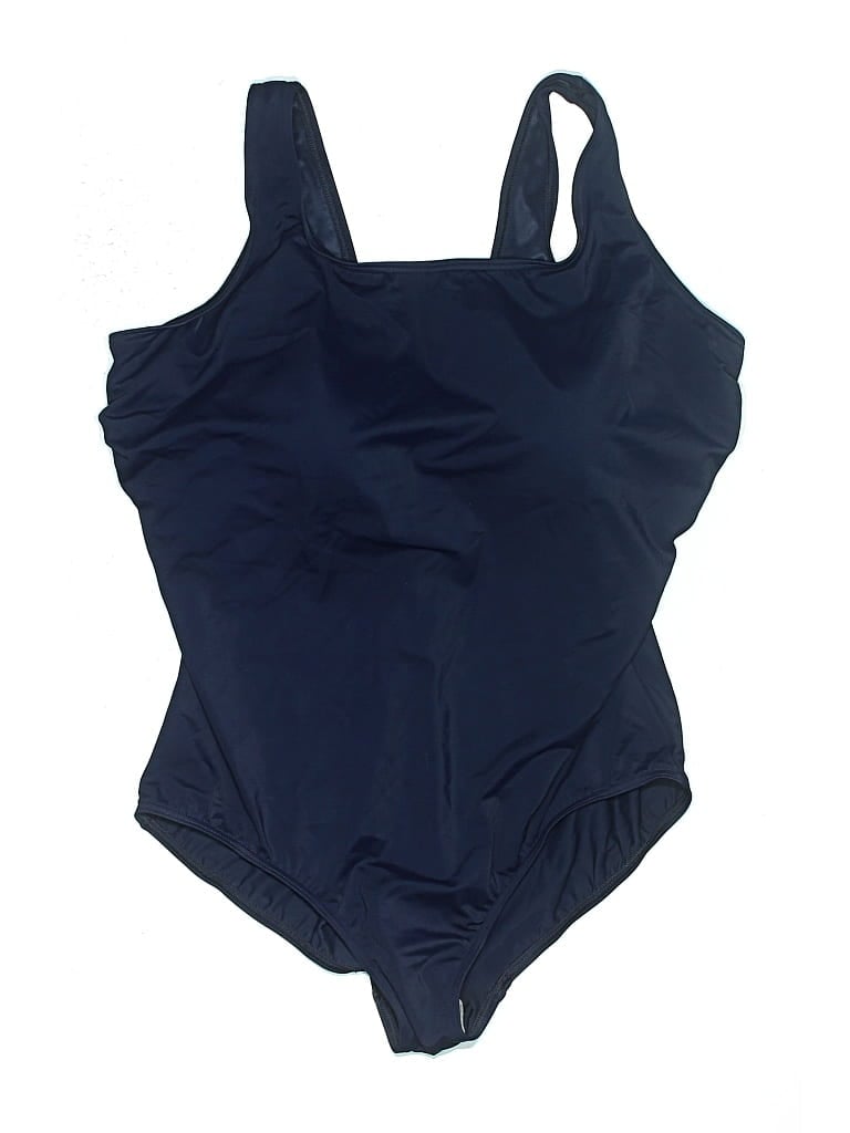 Pre-owned Lands' End One Piece Swimsuit In Blue