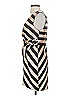 Topshop 100% Polyester Stripes Tan Cocktail Dress Size 4 - photo 5