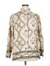 H&M Paisley Silver Long Sleeve Blouse Size L - photo 1