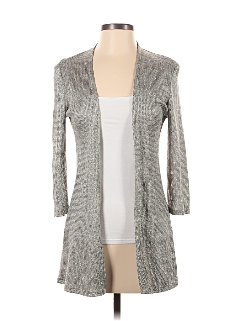 Pre-owned Chico's Cardigan Sweater In Gray