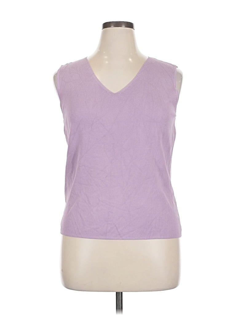 Coldwater Creek Sleeveless T-shirt In Purple