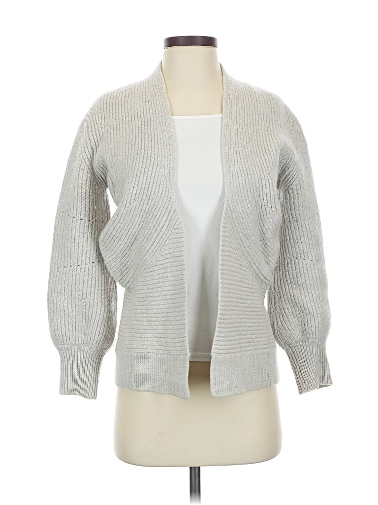 Pre-owned Wilfred Wool Cardigan Sweater In Silver