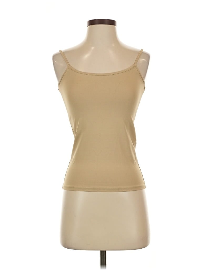 ZARA W&B COLLECTION Pre-owned Tank Top Tan Strapless Neckline Tops In Brown