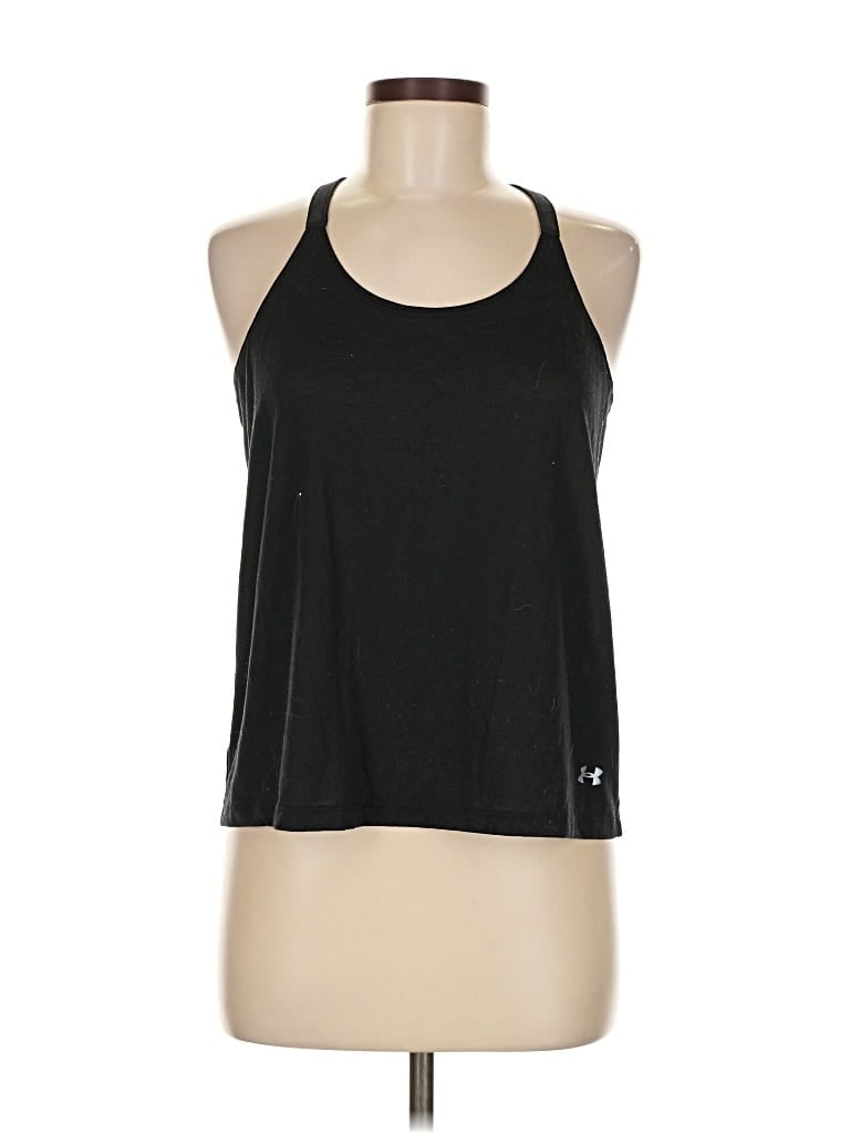 Pre-owned Under Armour Tank Top Black Halter Neckline Tops