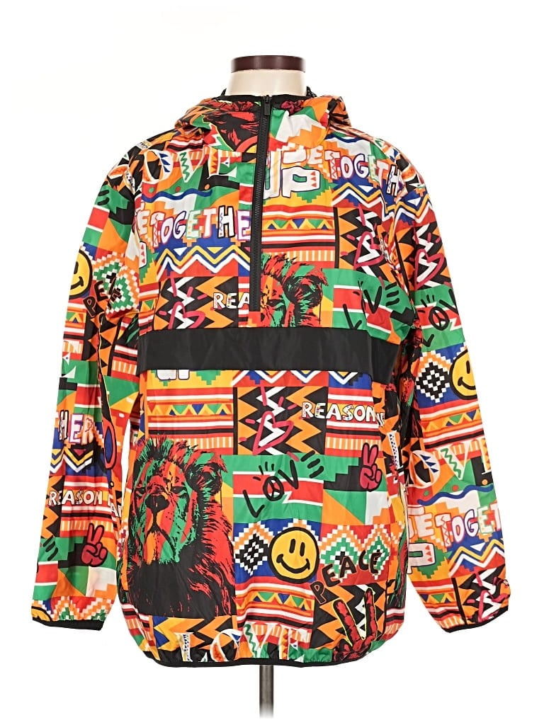 Reason Windbreaker Jacket In Orange