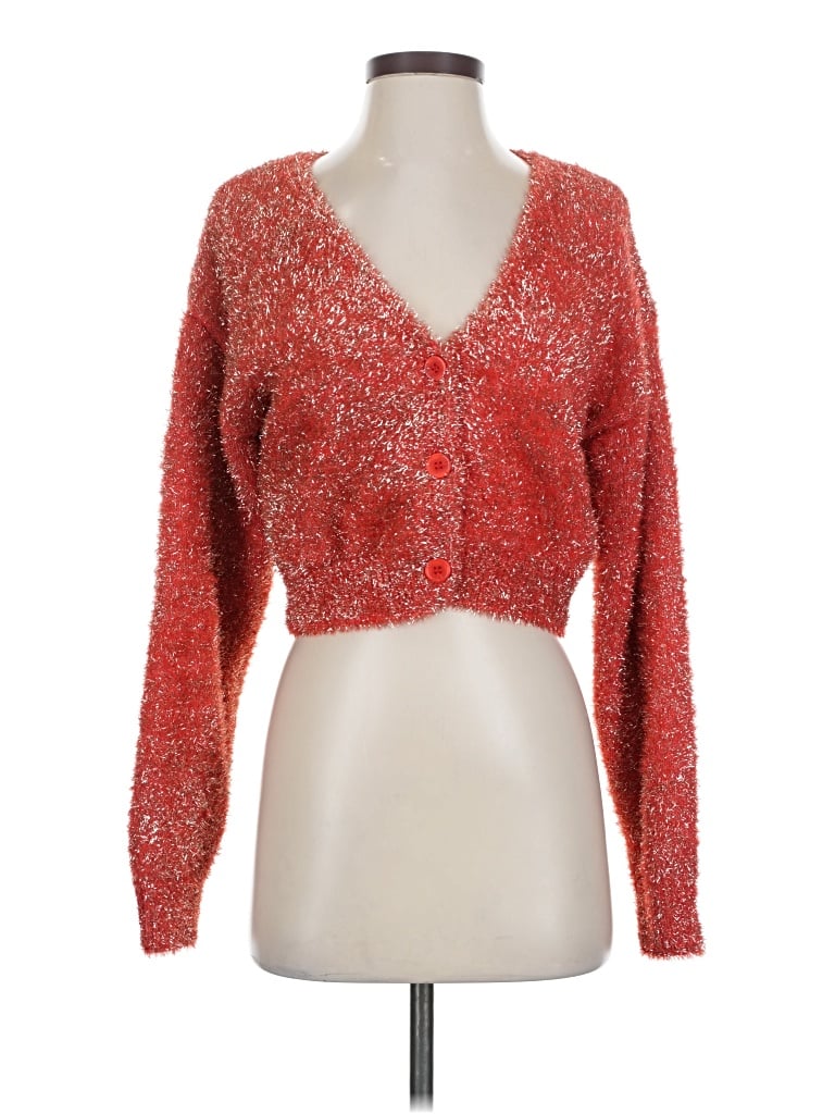 Forever 21 Cardigan Sweater In Red