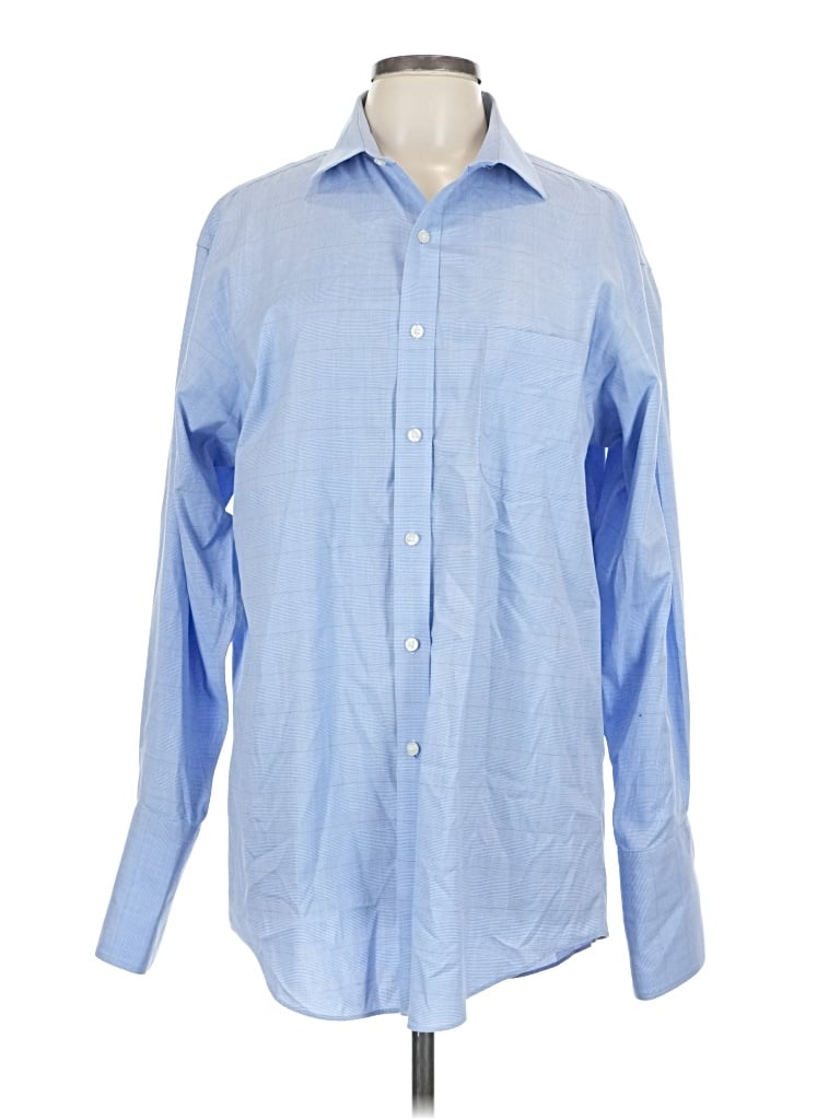 TASSO ELBA Pre-owned Long Sleeve Button Down Shirt In Blue
