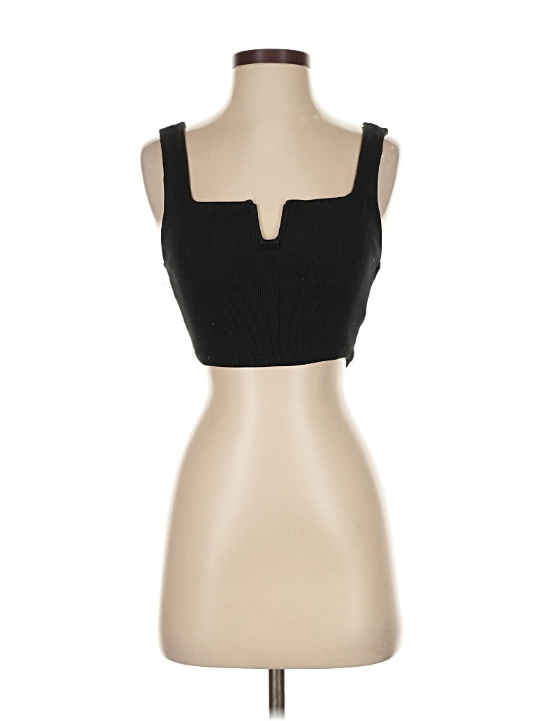 Pre-owned Zara Tank Top Black Strapless Neckline Tops