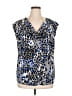 Grace Animal Print Blue Sleeveless Blouse Size 1X - photo 1