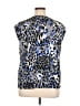 Grace Animal Print Blue Sleeveless Blouse Size 1X - photo 2