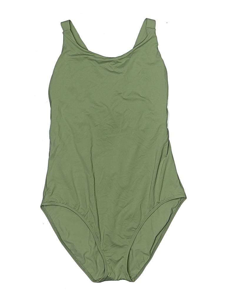 Pre-owned Athleta One Piece Swimsuit In Green