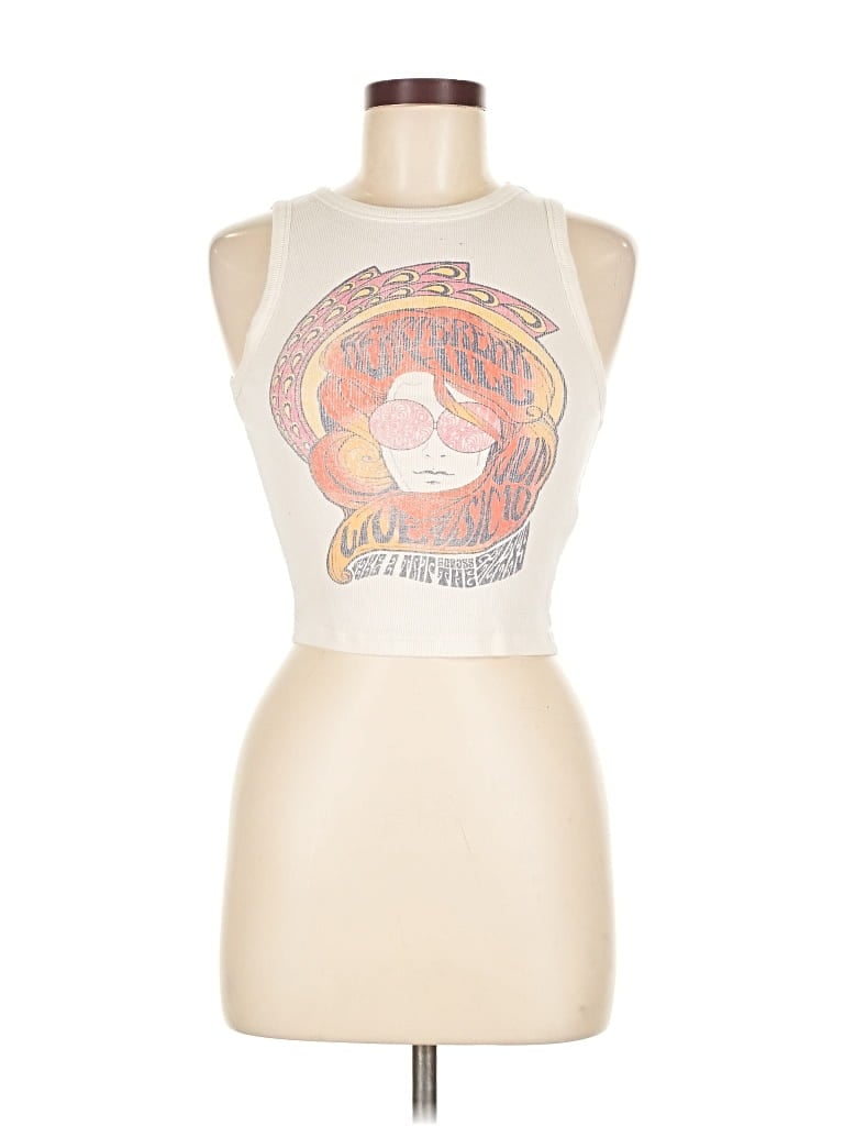 Pre-owned Hollister Sleeveless T-shirt In White