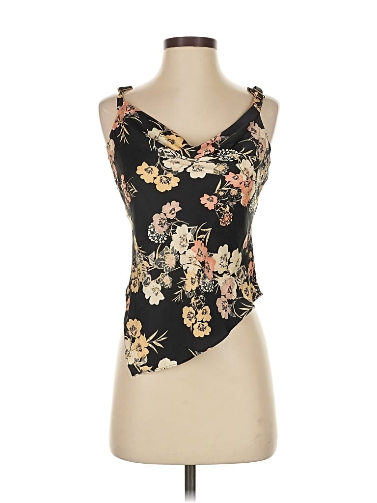 Pre-owned Heartloom Sleeveless Top Black Strapless Neckline Tops