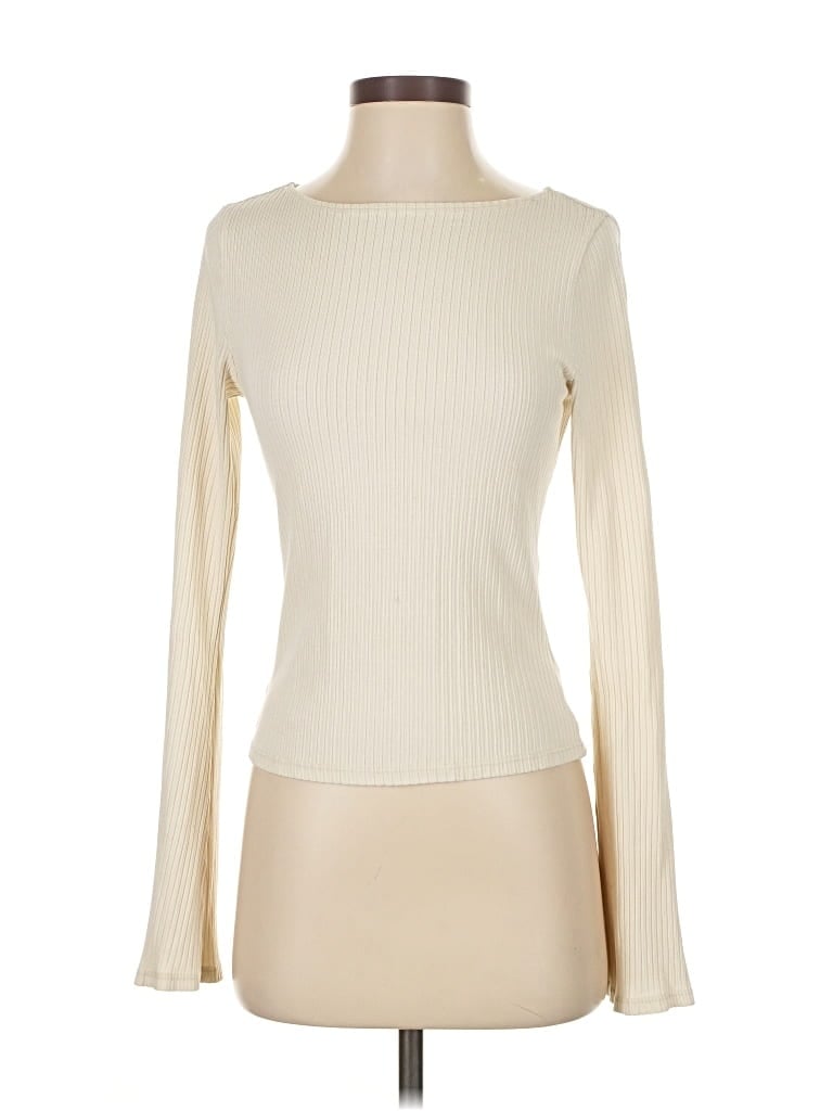 Pre-owned Reformation Long Sleeve T-shirt In White