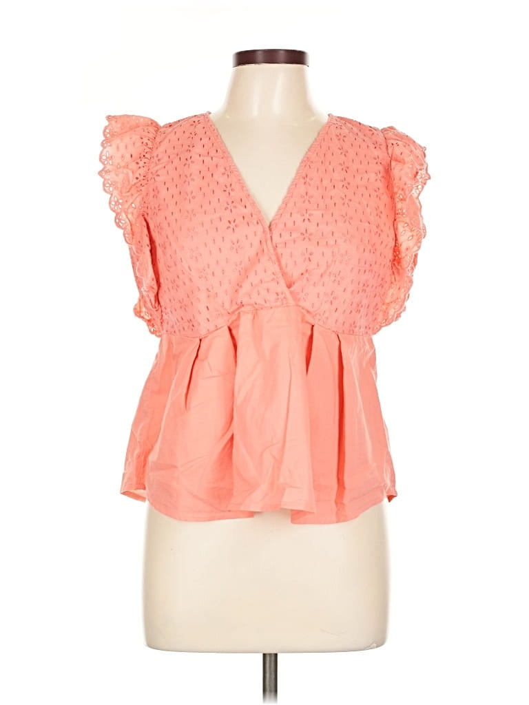Pre-owned Venus Short Sleeve Blouse In Orange