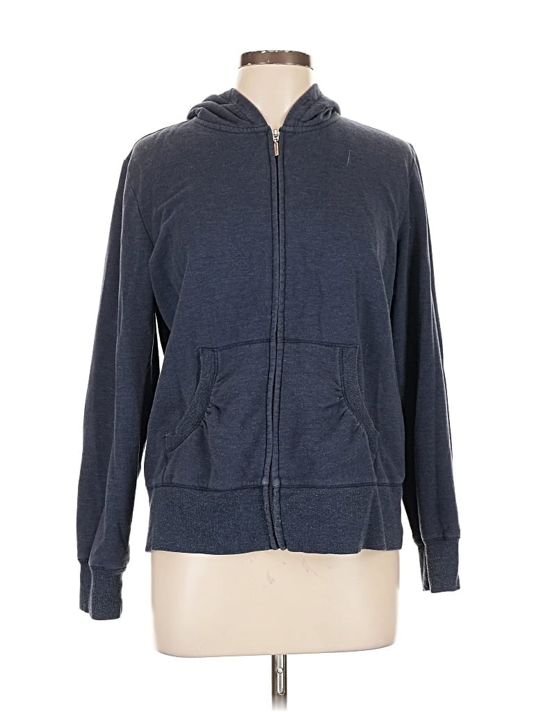 Pre-owned Eddie Bauer Zip Up Hoodie In Blue