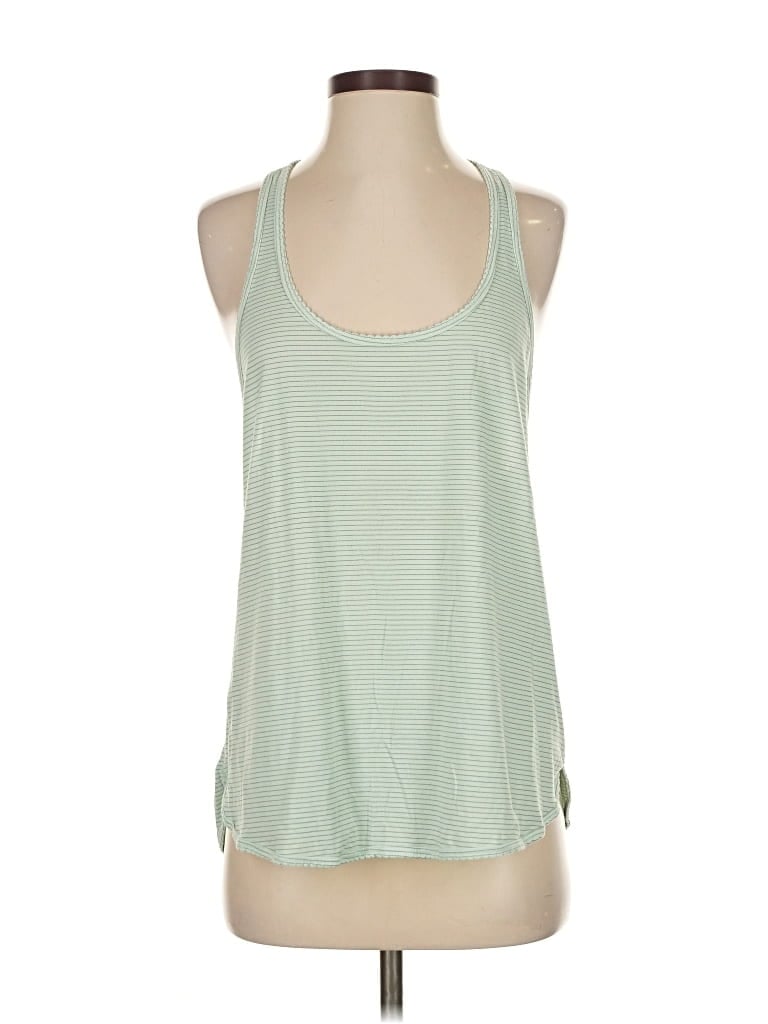 Pre-owned Lululemon Athletica Tank Top Green Halter Neckline Tops