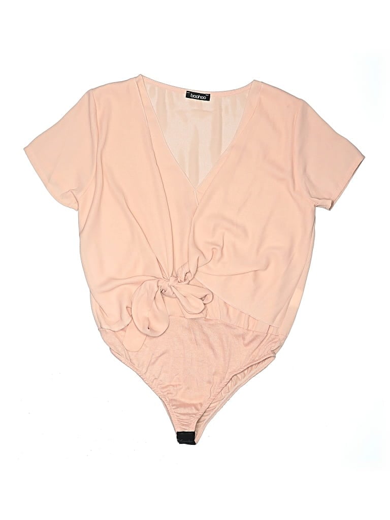 Pre-owned Boohoo Bodysuit In Pink