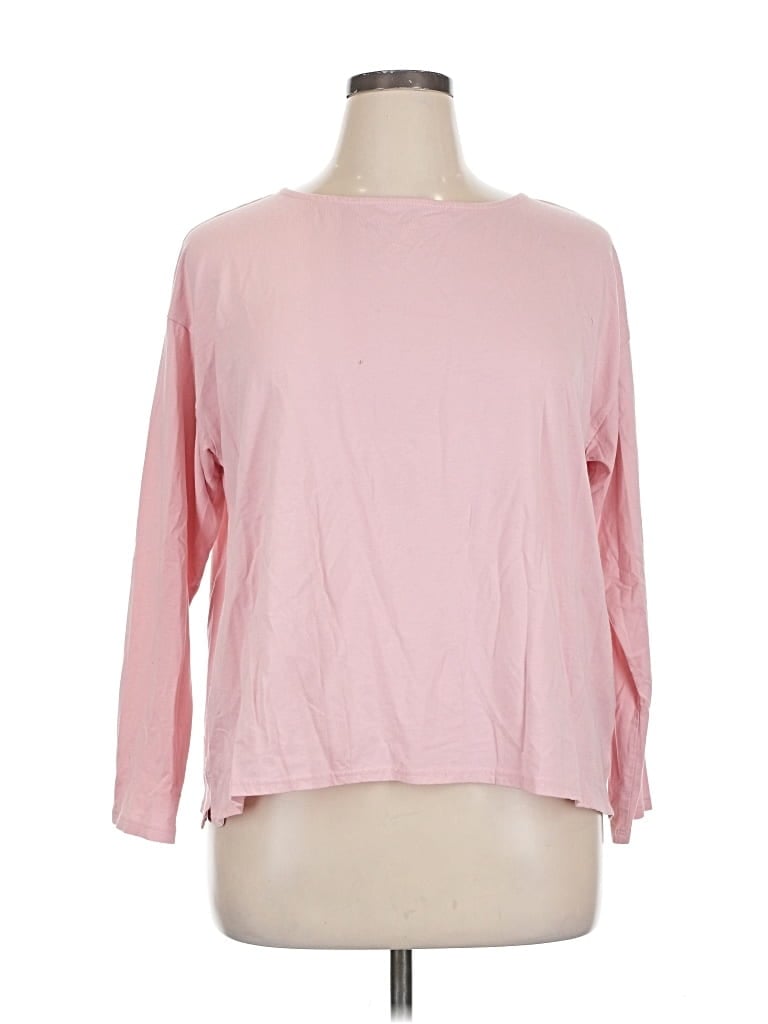 Pre-owned Jjill 3/4 Sleeve T-shirt In Pink