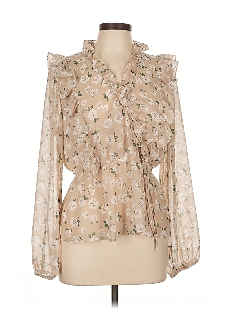 Mittoshop Long Sleeve Blouse In Neutral