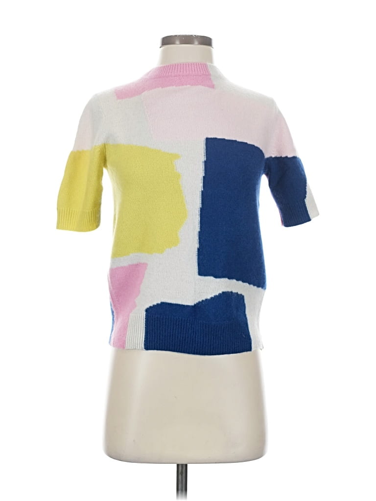 Pre-owned Lafayette 148 Cashmere Pullover Sweater In White