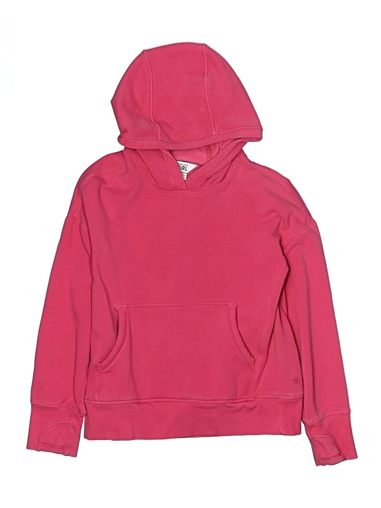 Pre-owned Athleta Girl Kids' Pullover Hoodie In Pink