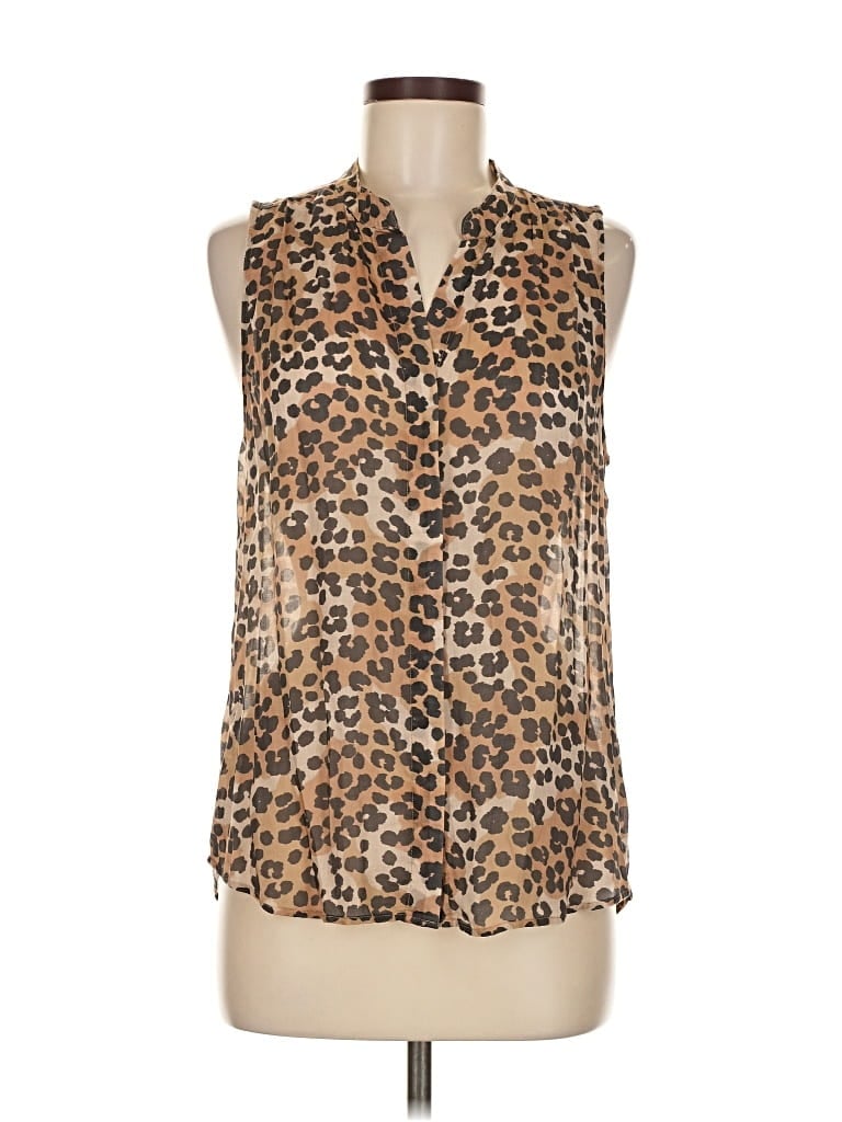 Pre-owned Bella Dahl Sleeveless Blouse In Brown