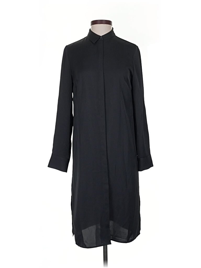 Pre-owned Black Label By Chico's 3/4 Sleeve Blouse In Black