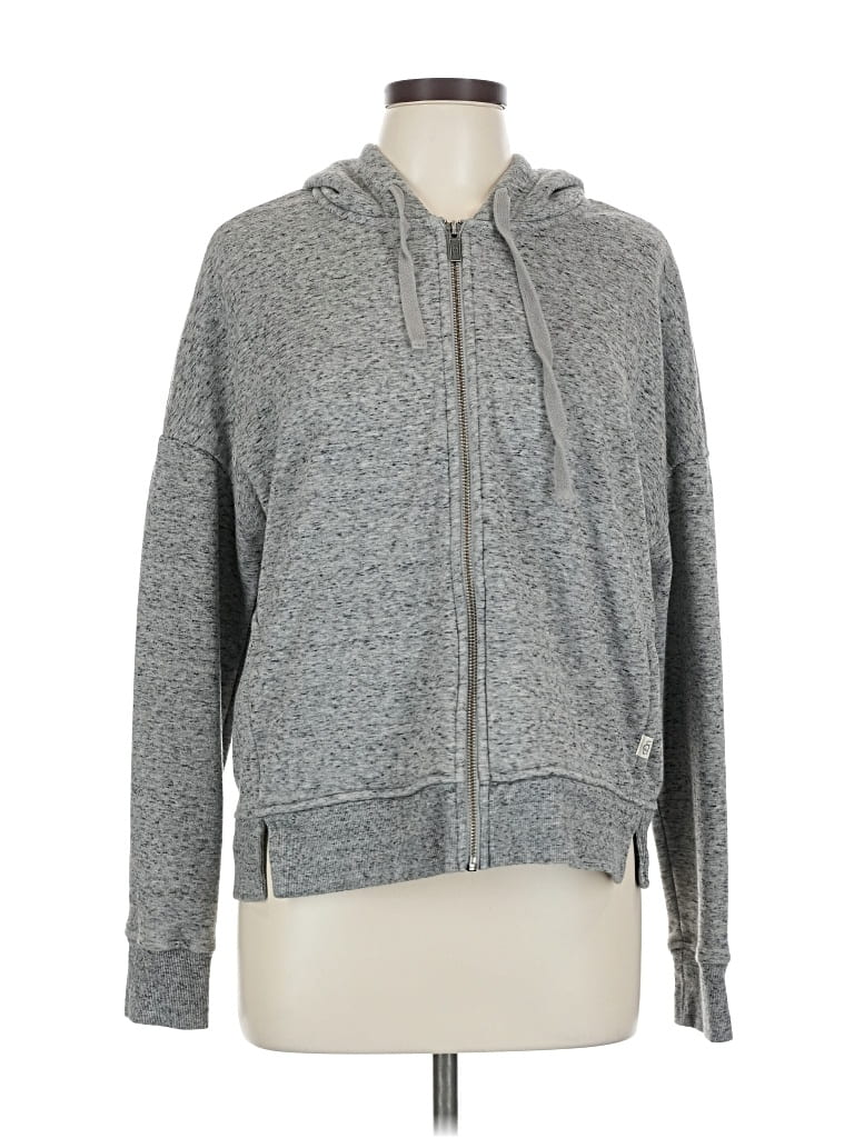 Pre-owned Ugg Zip Up Hoodie In Gray