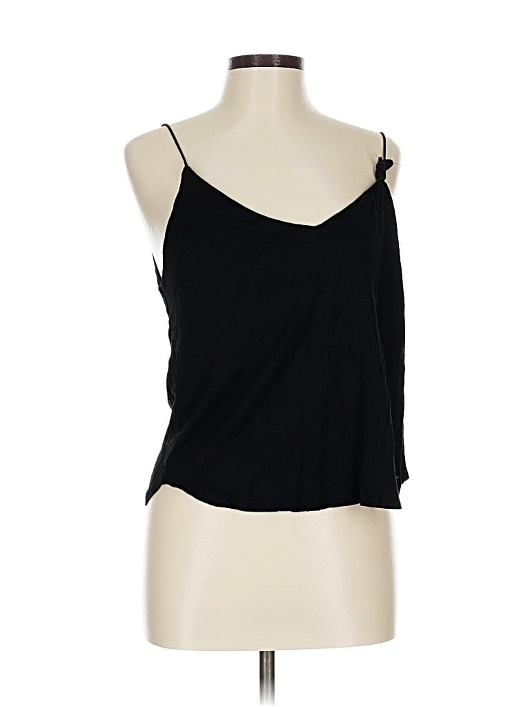 Pre-owned H&m Sleeveless Top Black One Shoulder Neckline Tops