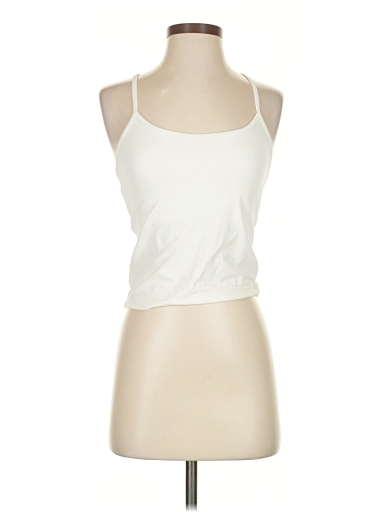 Pre-owned Splits 59 Tank Top Ivory Halter Neckline Tops In White