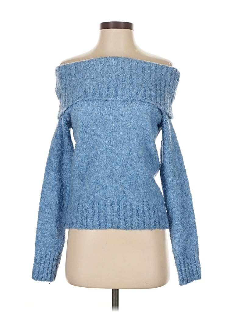 Pre-owned Mng Pullover Sweater In Blue