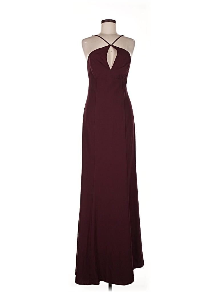Pre-owned Amsale Cocktail Dress In Burgundy