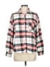 Aerie Plaid Red Long Sleeve Button-Down Shirt Size M - photo 1