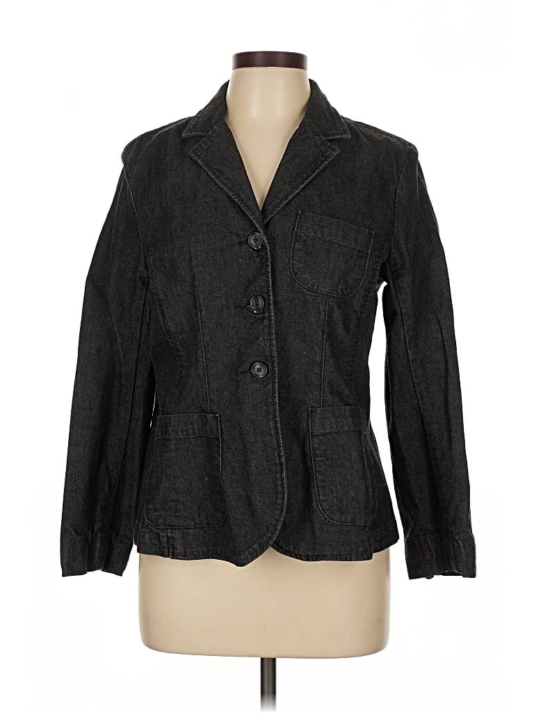 Pre-owned Lands' End Blazer Jacket In Gray