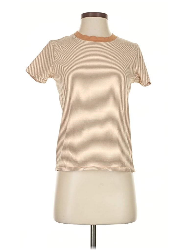 Pre-owned Alex Mill Short Sleeve T-shirt In Brown