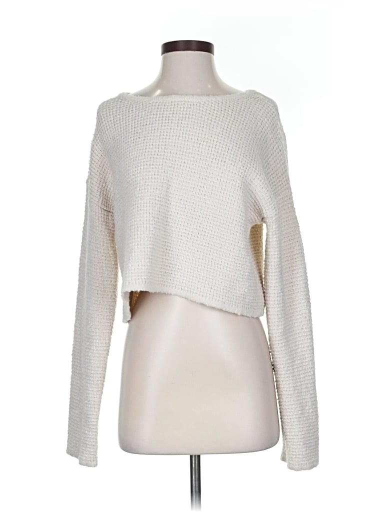 Pre-owned La Hearts Pullover Sweater In White