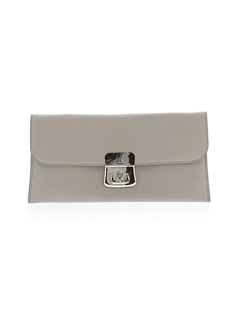 Pre-owned Theory Leather Clutch In Brown