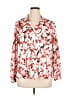 Fire Islander Print Red Long Sleeve Blouse Size 18 - photo 1