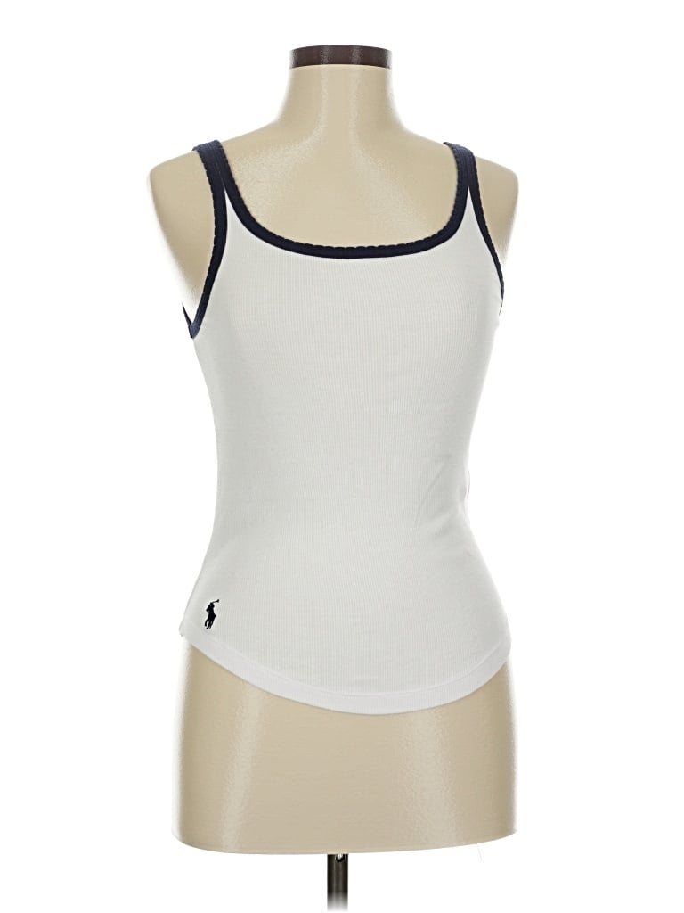 Pre-owned Polo By Ralph Lauren Tank Top White Halter Neckline Tops