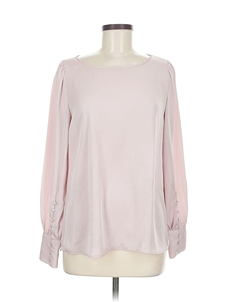 Pre-owned Express Long Sleeve Blouse In Pink