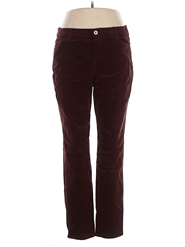 Pre-owned Jjill Casual Pants In Burgundy