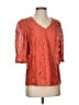 Unbranded 100% Polyester Orange 3/4 Sleeve Blouse Size S - photo 1
